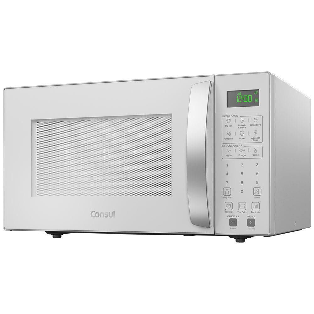 Forno de Micro-ondas de Bancada Consul CMS46AB 32L com Menu Fácil e Função Tira Odor Branco 110V