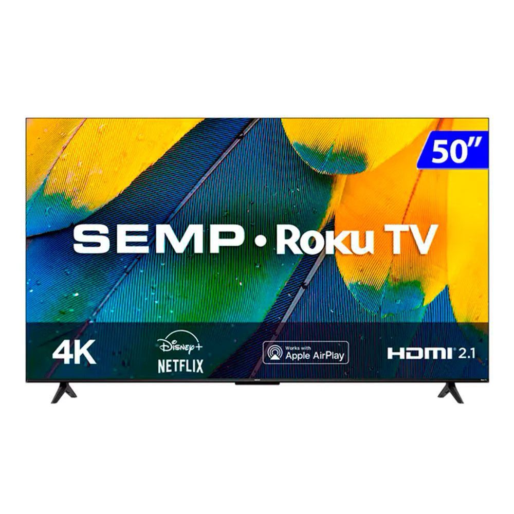 Imagem Tv Semp 50 Polegadas Rk8600 Led Full Hd 4k Roku Wifi Dual Usb Hdmi Preto