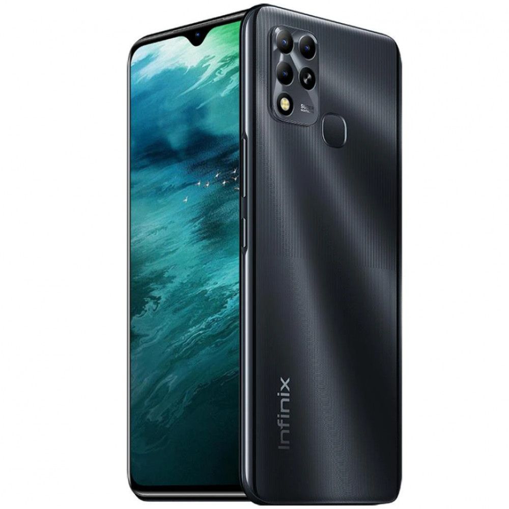 Imagem Smartphone Infinix Hot 11 Preto 128gb 4gb Ram Tela 6,82 90hz Hd Câmera Tripla 50 Mp 6000 Mah Dual Chip Preto Bivolt