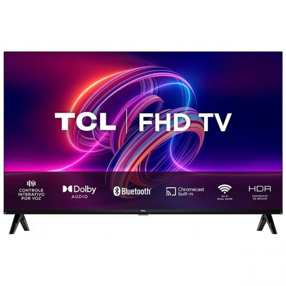 Imagem Smart Tv Led 32 Fhd Tcl S5400af Com Android Tv, Wi-fi Preto