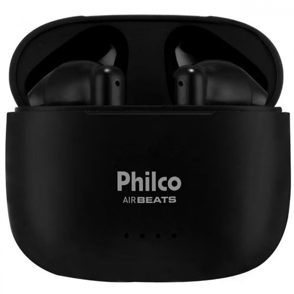 Imagem Fone De Ouvido Philco Pfi200p Air Beats Bluetooth V5.3 Ipx4 - Preto Preto