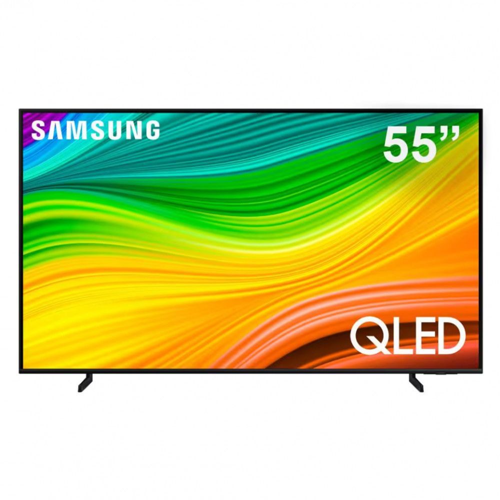 Imagem Smart TV 55 QLED 4K Samsung 55Q60D Gaming Hub AI Energy Preto