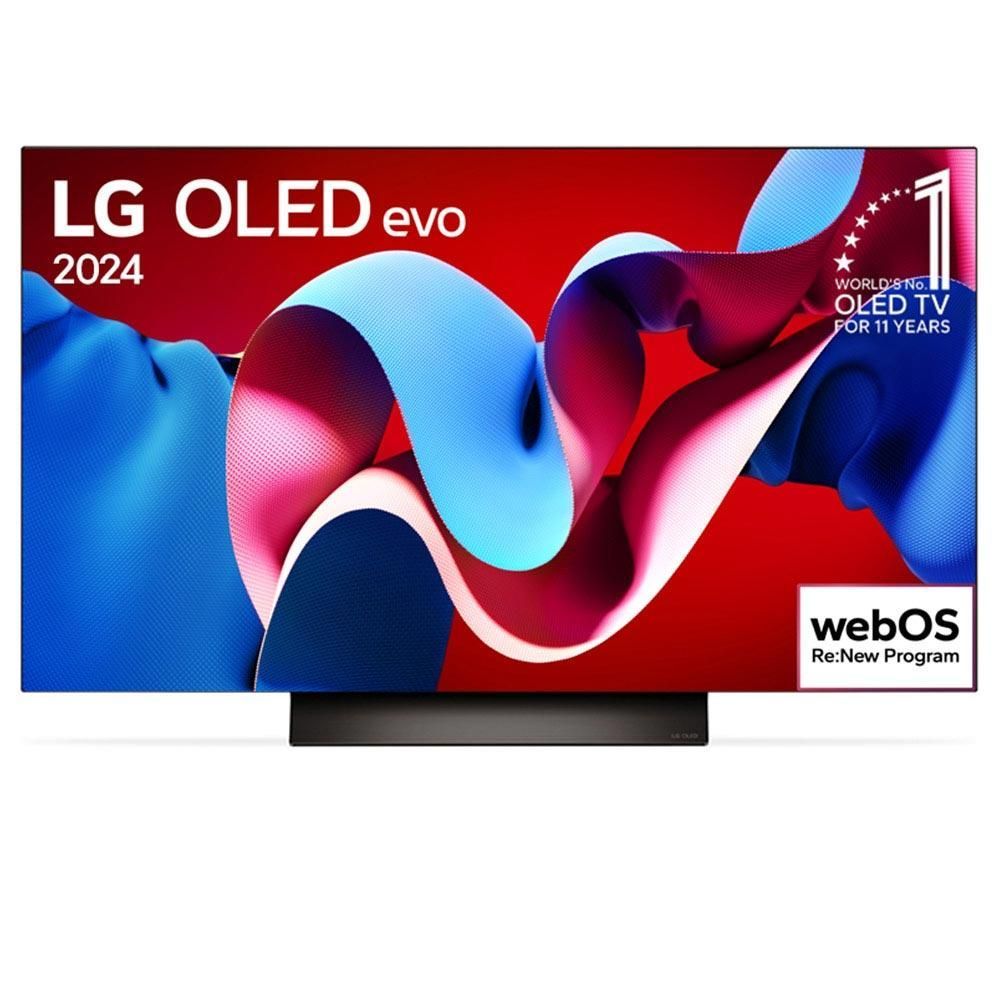 Imagem Smart TV 4K LG OLED EVO 55" OLED55C4 Processador A9 Gen7 AI Painel 144Hz e Design Ultra Slim