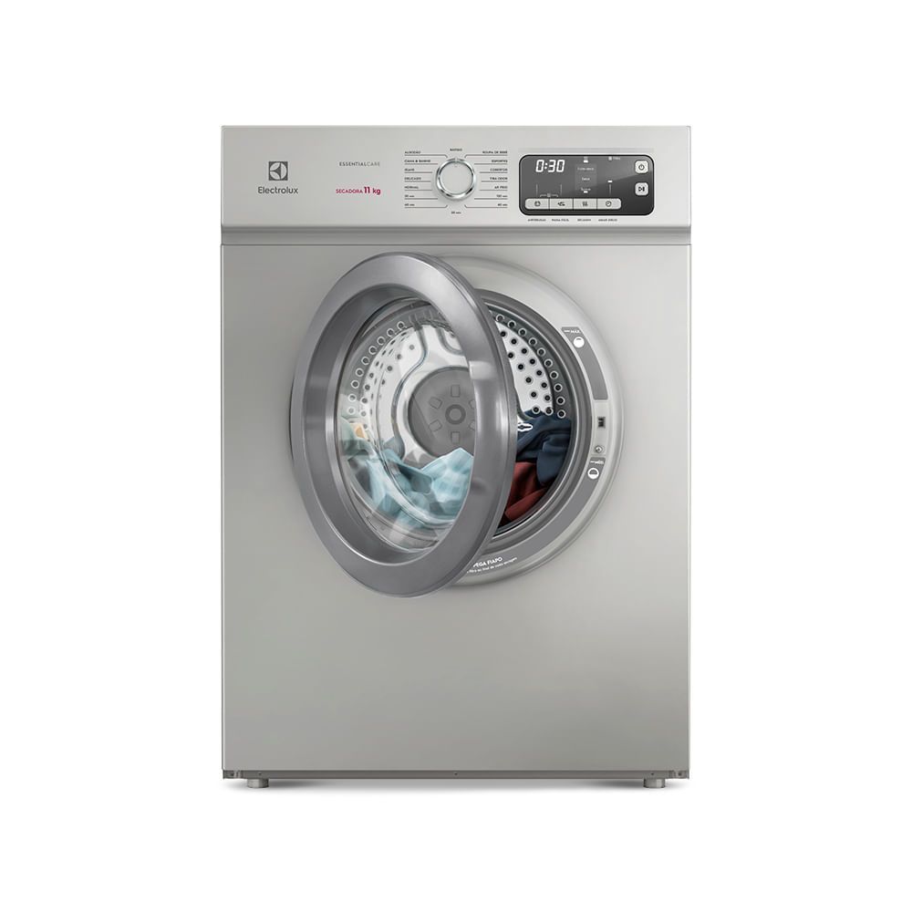 Secadora de Roupas Electrolux STH11 11kg Essential Care com Antirrugas e Passa Fácil Inox