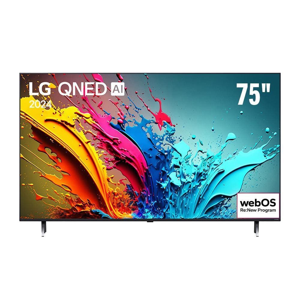 Imagem Smart TV 4K 75\" LG QNED 75QNED85T - Processador A8 AI Preto Bivolt