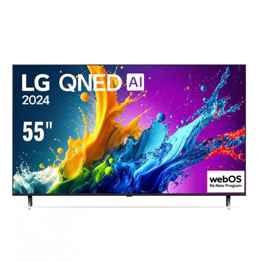 Imagem Smart TV 55\" QNED 4K LG 55QNED80T com Processador Ai A5 4K Preto Bivolt
