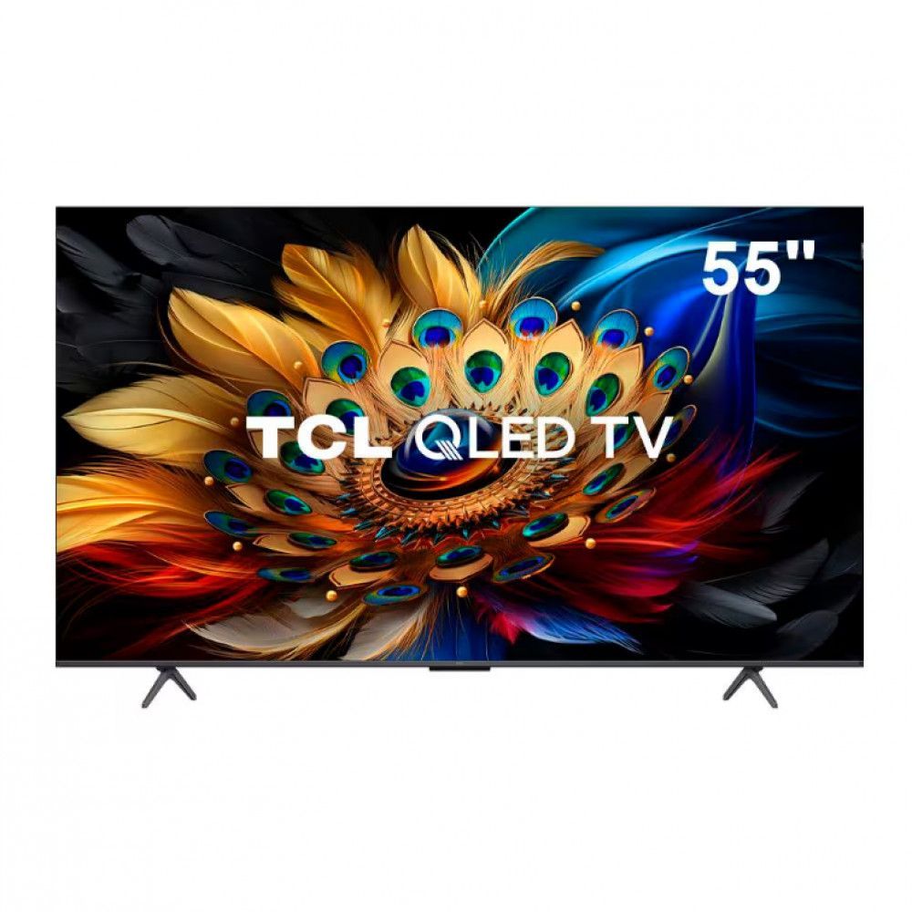 Imagem Smart TV 55\" QLED 4K TCL 55C655 com Processador AIPQ, Google Preto Bivolt