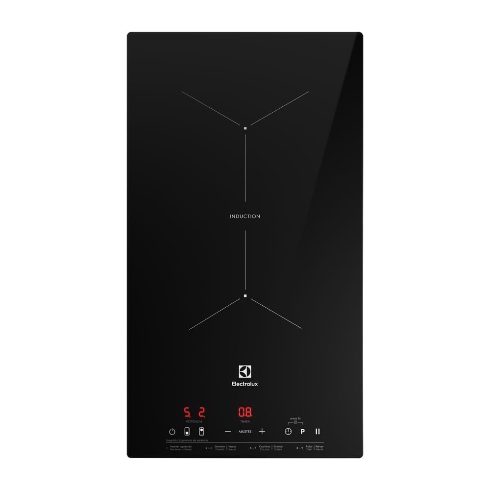 Cooktop de Indução Electrolux IE3LP 2 Bocas Vitrocerâmico com Powerboost Preto 220V