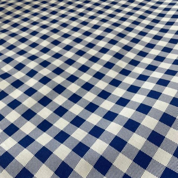 1 Metro Tecido Tricoline Xadrez 1.50 Largura Azul