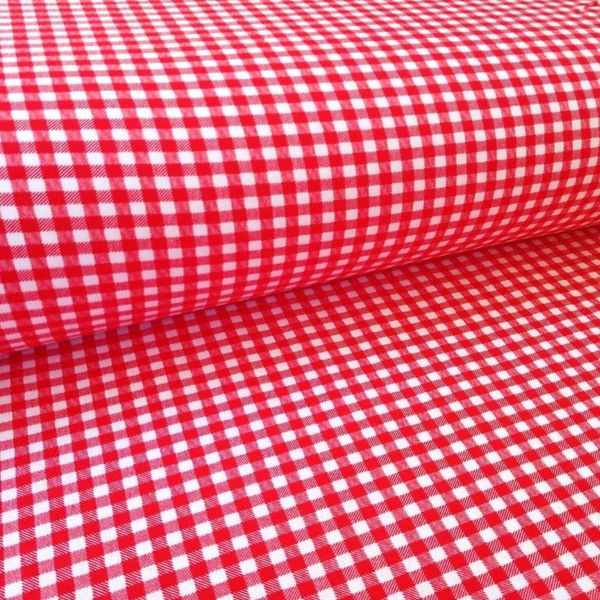 1 Metro Tecido Tricoline Xadrez 1.50 Largura Vermelho