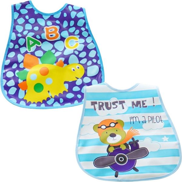 Kit 2 Babador Encanto Para Bebê 45x28cm Dino-urso