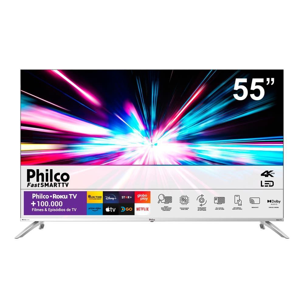 Imagem Smart TV 55 Philco Ultra HD 4K V55G7PR2CSB Quad-core Prata Bivolt