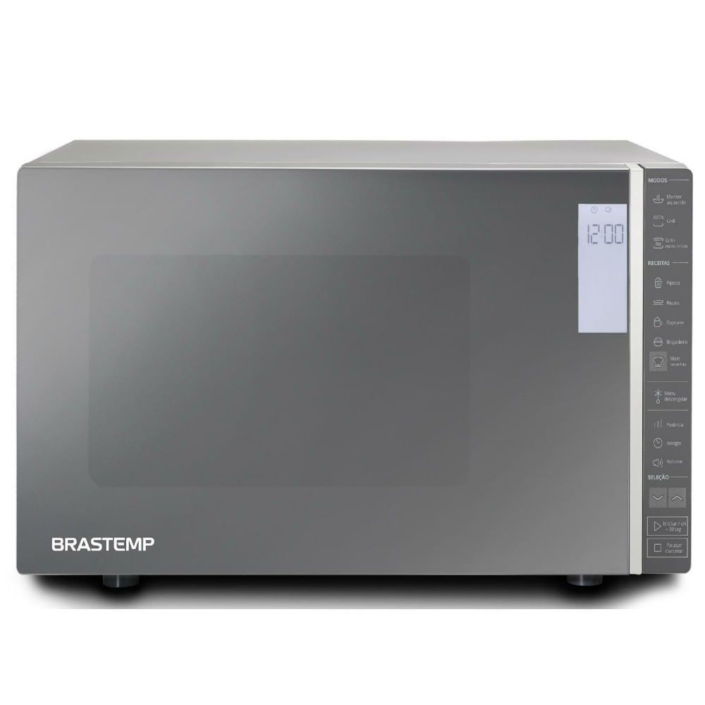 Micro-ondas Brastemp 32 Litros Inox Espelhado Com Grill E Painel Integrado 110V BMG45AR