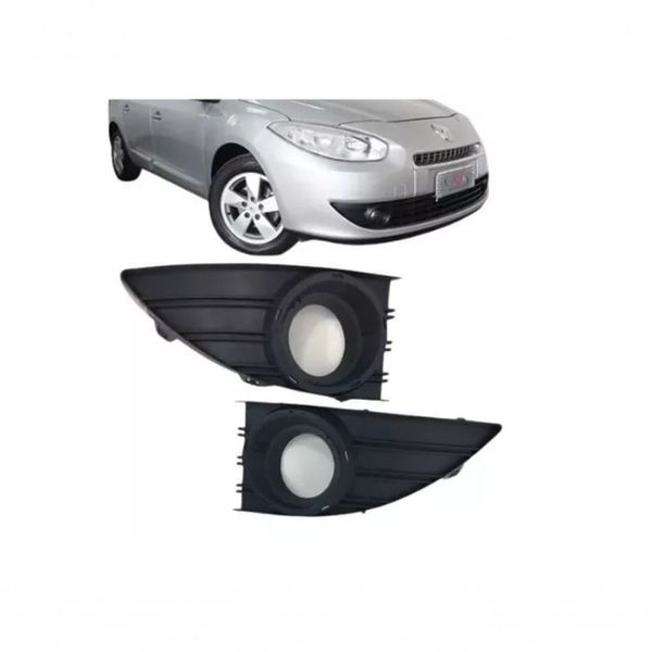 Par Moldura Farol De Milha Fluence Original Preto 2010 A 14