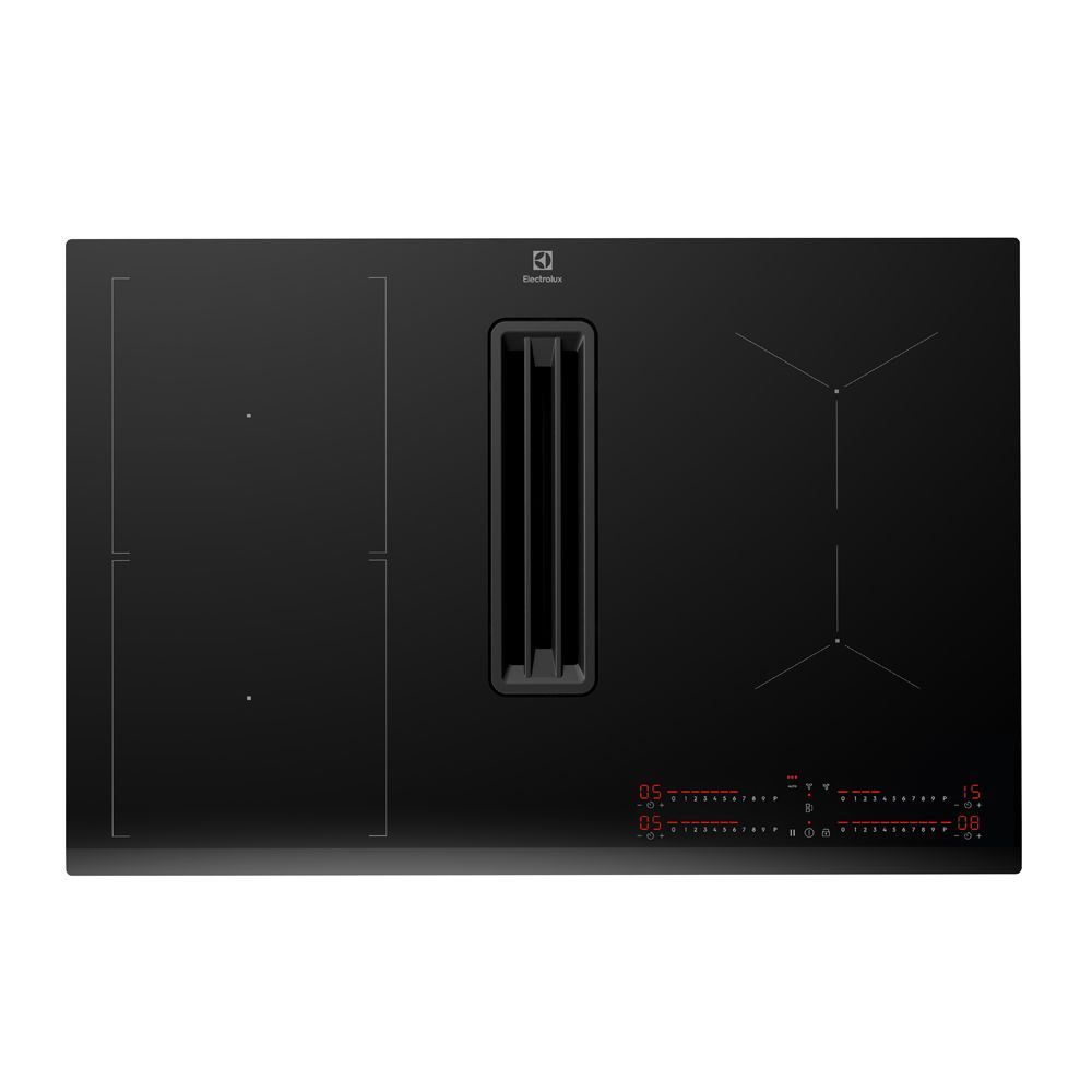 Cooktop de Indução Electrolux Expert IE8CH 4 Bocas Vitrocerâmico com Coifa Integrada Preto 220V