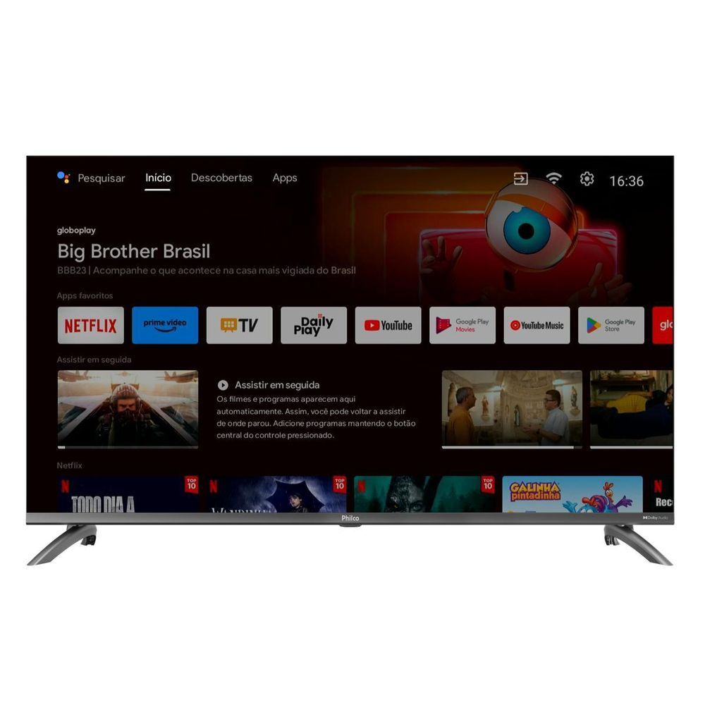 Imagem Smart TV 39" Philco LED Android Borda Infinita PTV39M9GACGB Bivolt