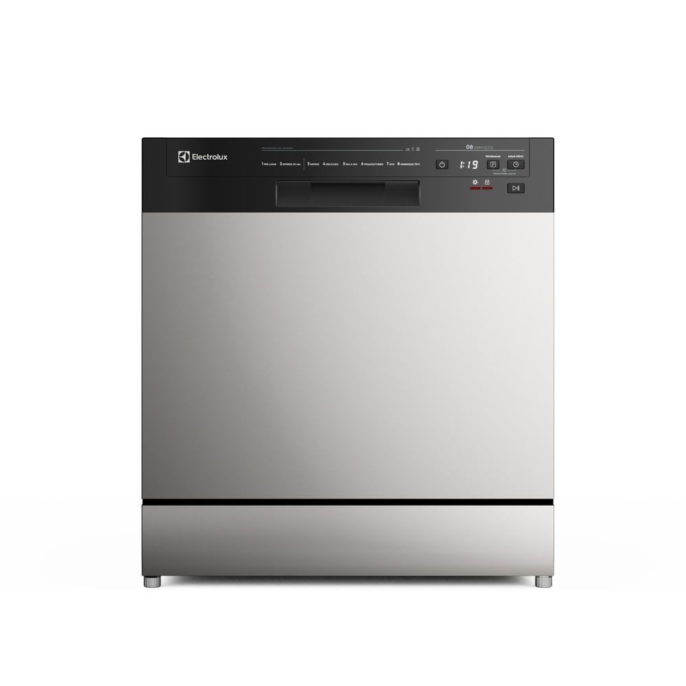 Lava-Louça de Bancada Electrolux LS08E 8 Serviços Inox com Programa Lava e Seca 50 110V