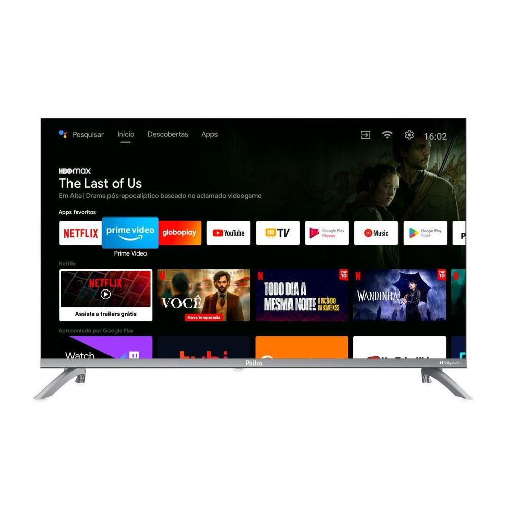 Imagem Smart TV 32” Philco LED Android TV Dolby Áudio PTV32M9GACGB Bivolt