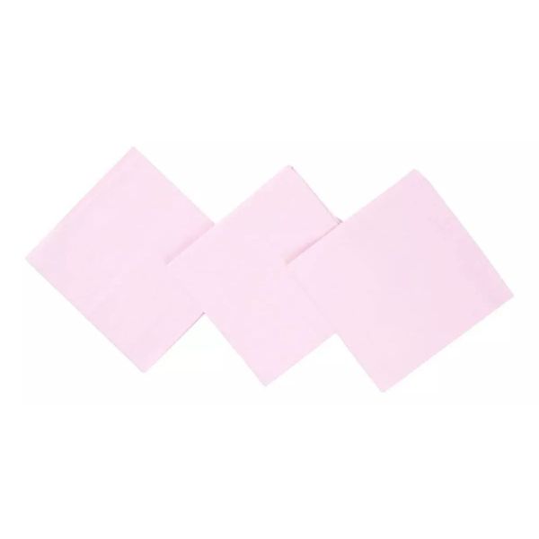 Kit Cueiro Incomfral Bercinho Com 03 Peças Branco 50x80cm Rosa