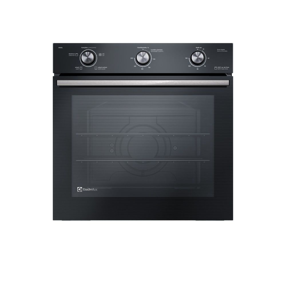 Forno de Embutir Elétrico Electrolux OE8EL 80L Efficient com Perfectcook Preto 2000W 220V