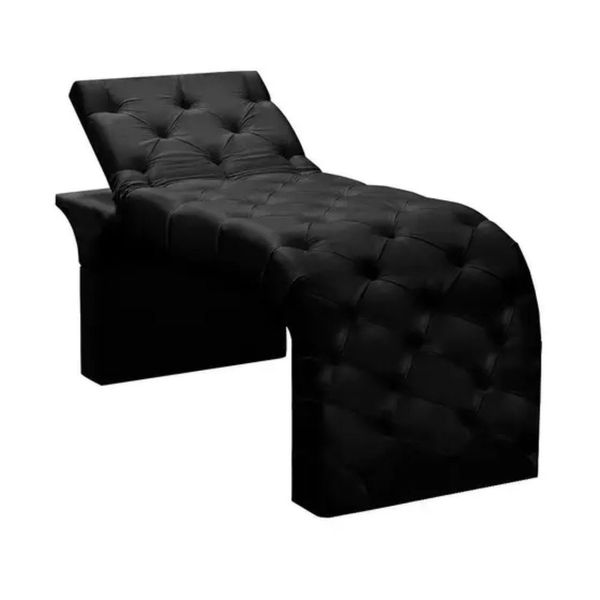 Maca Estofada Estética Cílios Regulável Spa Veludo Larissa Cor:preto