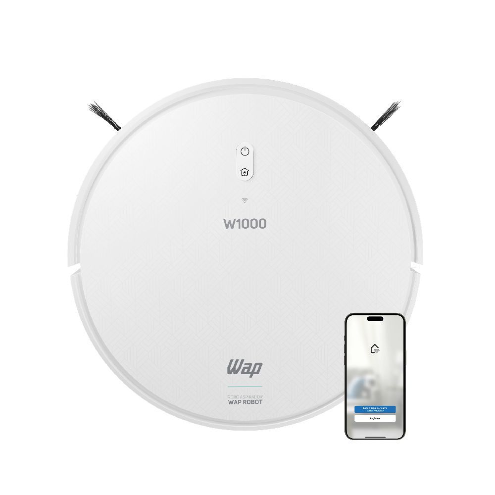 Imagem Aspirador De Pó Robo WAP ROBOT W1000 Smart Branco Bivolt