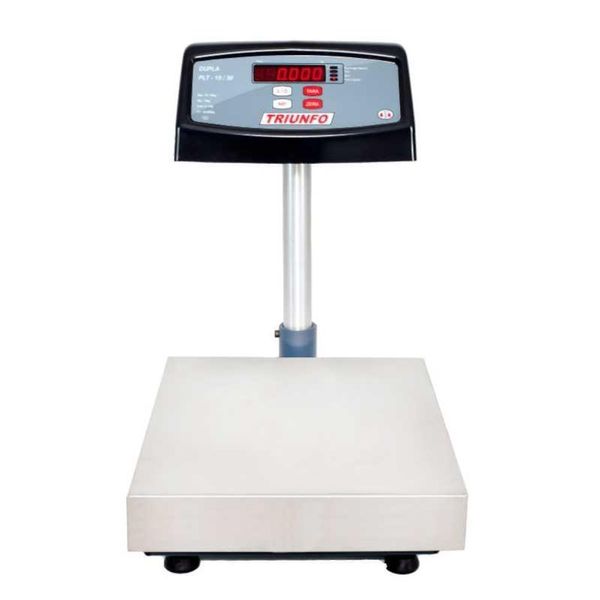 Balança Plataforma Dupla Escala 15/30kg Com Coluna E Bateria Plt 15/30 Mini Slim Bivolt - Triunfo