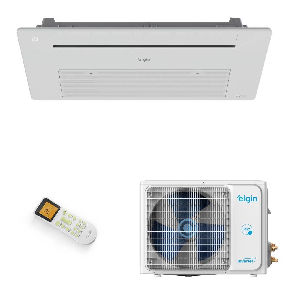Ar Condicionado Split Cassete 1 Via Elgin One Air 12000 BTUs Quente e Frio Inverter 220V R32 (KOQE12C2CA)