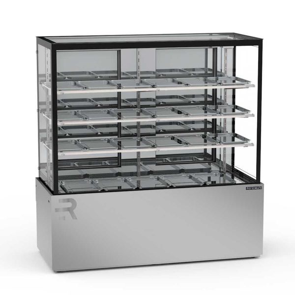 Vitrine Estufa 1,45 Metros 3 Prateleiras Titanium Premium Inox Vtprq1450 3p Refrimate 220V