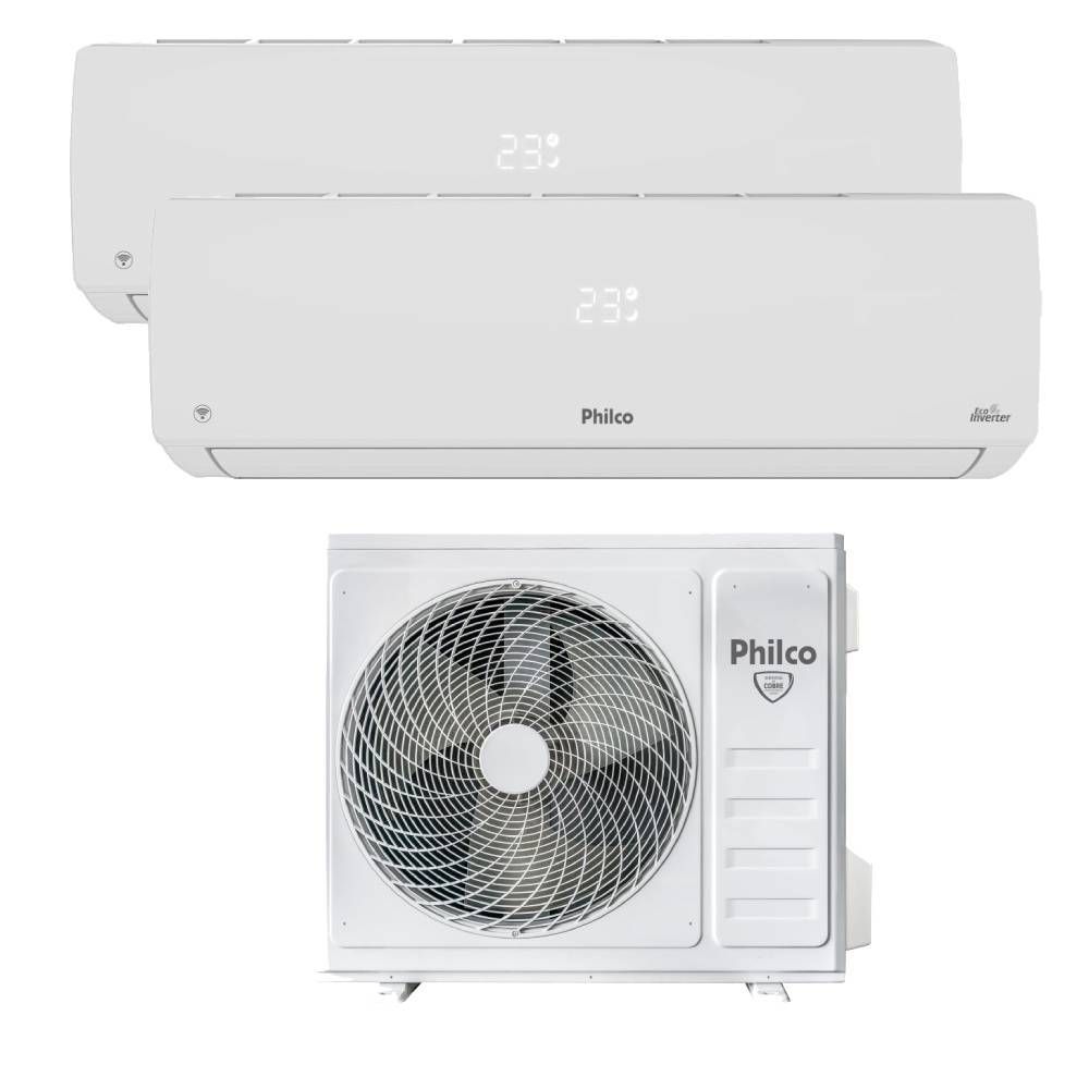 Ar Condicionado Bi Split Inverter Philco 18000 BTUs (2X9000) Quente e Frio 220V PAC18QV