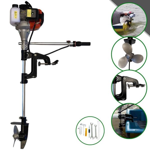 Motor De Popa Import Way Rabeta Completa Hélice 16cm 52cc