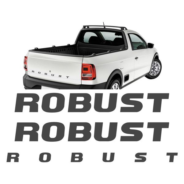 Adesivo Robust Tampa Traseira Saveiro Grafite Grafite