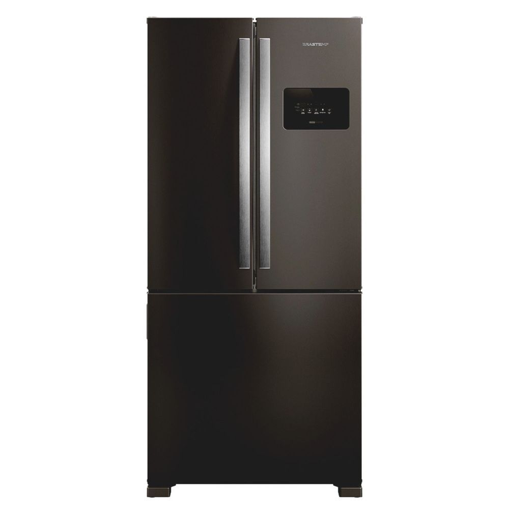 Geladeira Brastemp French Door Frost Free Inverter 559L com Safe Power e Fresh Box BRO85ME Preto