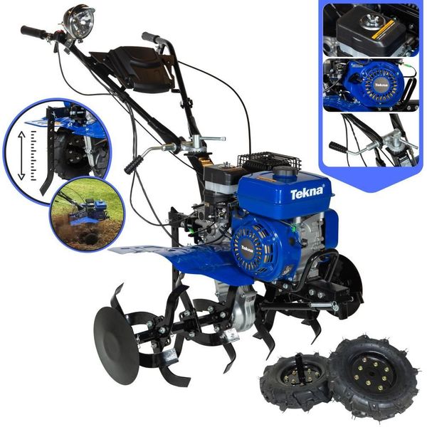 Micro Trator Tobatinha À Gasolina Tekna Tk-90r 7hp 212cc 4t