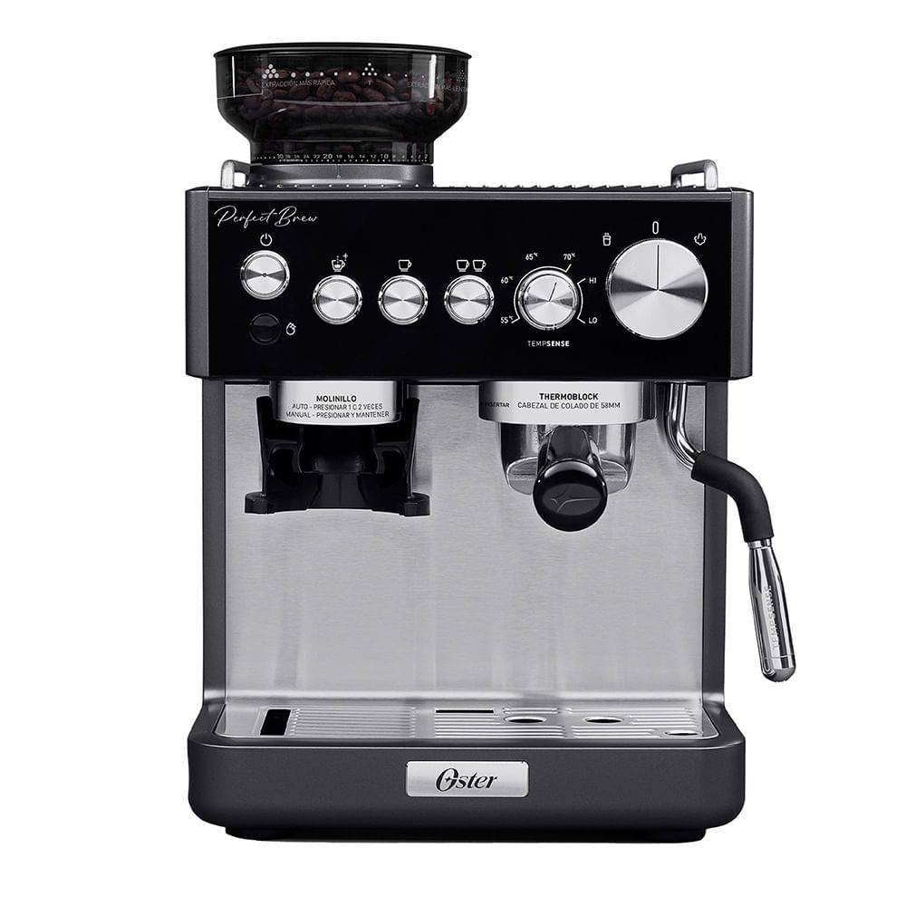 Cafeteira Espresso Elétrica Oster Nova Perfect Brew com Moagem Ajustável e Acessórios
