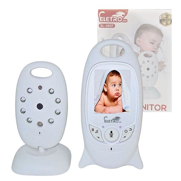 Babá Eletrônica Câmera Portátil Com Monitor Vídeo