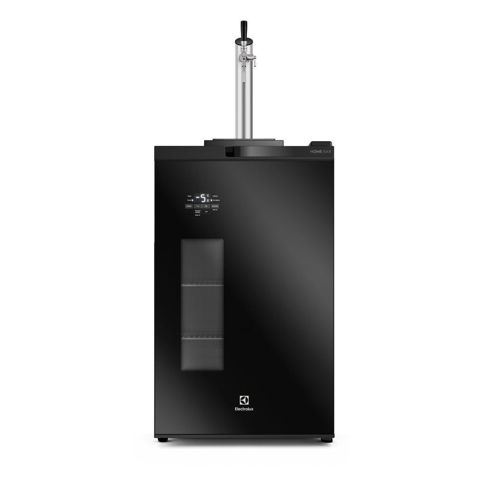 Cervejeira Home Bar EB10C 100L Frost Free com Torre de Chopp Porta de Vidro Preta Electrolux