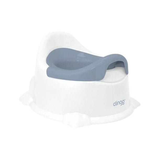 Troninho Infantil Potty Clingo Branco E Rosa Antirrespingo