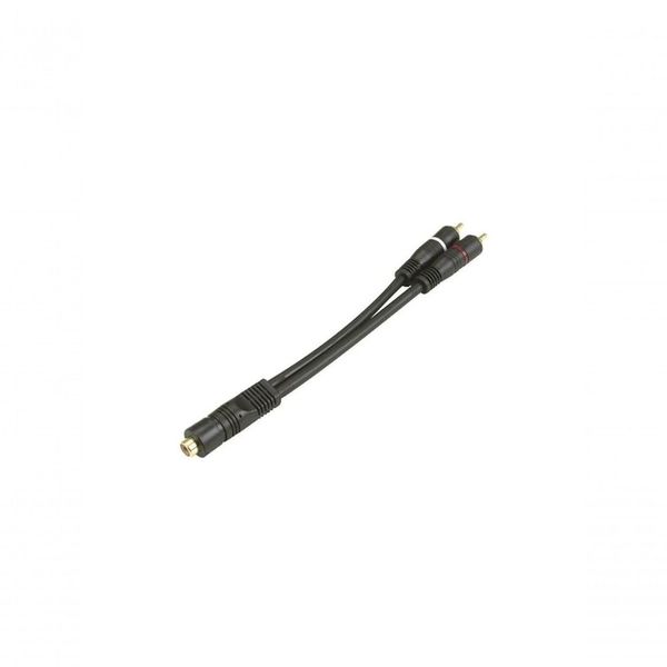 Cabo RCA Y para Instalação Automotiva RCA Y Ouro 0,20 Fêmea + 2 Macho para Áudio e Vídeo com Conectores Banhados a Ouro Cabo RCA Y para Áudio Automotivo RCA Y Ouro 0,20 Fêmea + 2 Macho Compatível com Sistemas de Som