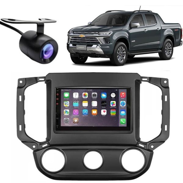 Central Multimídia Automotiva 2 DIN MP5 Player 7 Polegadas com Bluetooth e Câmera de Ré Compatível Android e Ios Preto Central Multimídia Automotiva 2 DIN MP5 Player 7 Polegadas com Bluetooth e Câmera de Ré Compatível