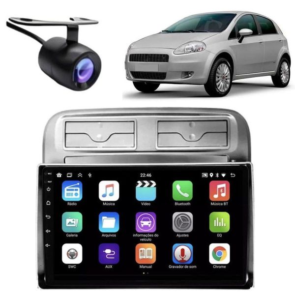 Central Multimídia Automotiva 2 Din E-tech Premium Android 13 9" Wi-Fi Bluetooth GPS Espelhamento Apple Carplay Android Central Multimídia Automotiva 2 Din E-tech Premium Android 13 9" Wi-Fi Bluetooth GPS Preto Fiat