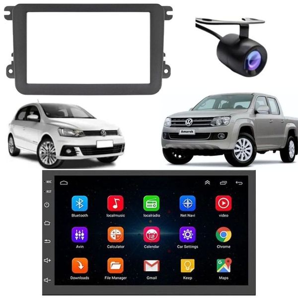Central Multimídia Automotiva Android Auto Tiguan Moldura + Câm 7 Touch Screen Bluetooth Wi-Fi USB Central Multimídia Automotiva Android Auto Tiguan Moldura + Câm 7 Touch Screen Bluetooth Wi-Fi