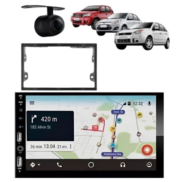 Central Multimídia Automotiva 2DIN 7810H 710H com Bluetooth USB Auxiliar Kit Câmera de Ré Compatível com Android e Ios Central Multimídia Automotiva 2DIN 7810H 710H com Bluetooth USB Kit Câmera de Ré Compatível
