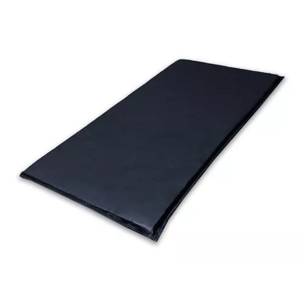 Colchonete de Academia 90x40x2cm para Treino Fitness Abdominal em Espuma D26 Napa Impermeável Preto OEM