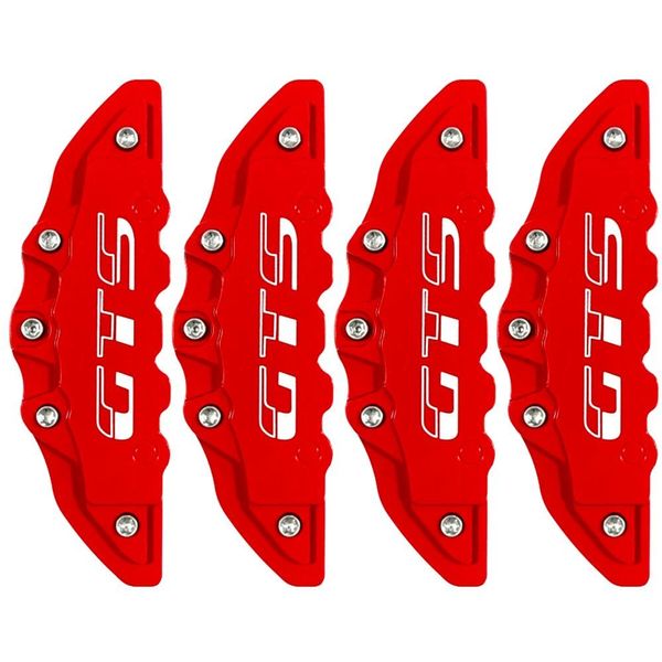 Capa de Pinça de Freio Automotivo para Dianteiro e Traseiro GTS Universal Vermelho Kit 4un com Cola Silicone Montanha Capa de Pinça de Freio Automotivo para Dianteiro e Traseiro GTS Universal Vermelho Kit 4un Montanha
