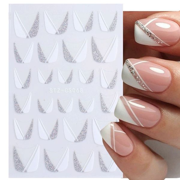 Adesivo de Unhas Stz-C para Decoração Linha Francesa 3D Gradiente Azul Rosa Roxo Verde OEM Adesivo de Unhas Stz-C para Linha Francesa 3D Gradiente Azul Rosa Roxo Verde OEM