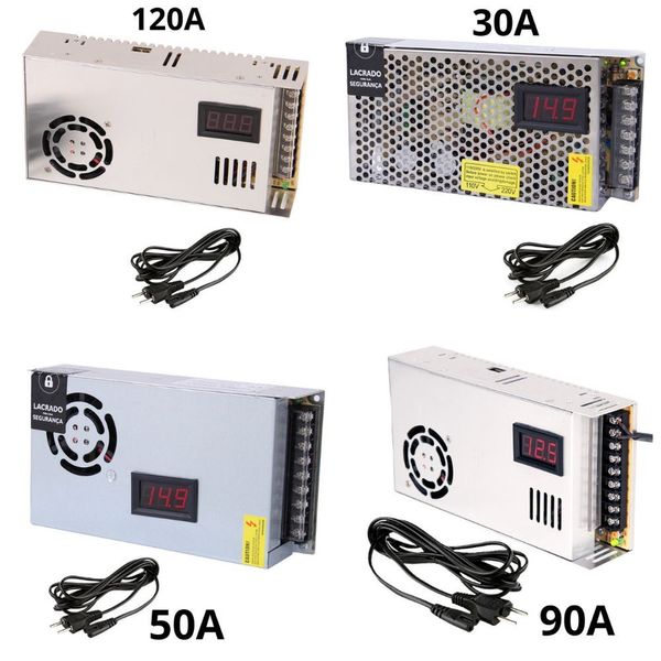 Fonte Automotiva Chaveada para Som e Baterias Modelo Display + Ca com Saída Ajustável e Smart Cooler OEM Fonte Automotiva Chaveada para Som Modelo Display + Ca com Saída Ajustável 9V a 15V OEM