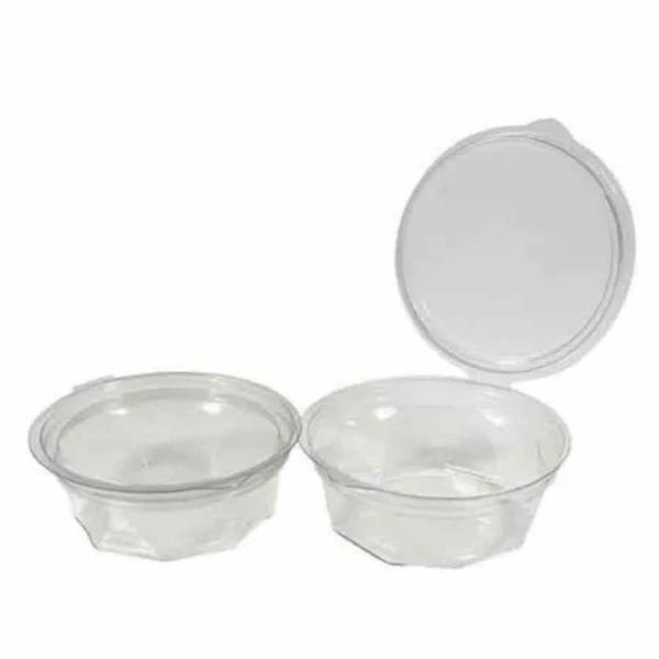 Embalagem para Doces PF-642A para Mini Doces e Bombons com Tampa Articulada Redonda Alta Transparente Packform Embalagem para Doces PF-642A para Mini Doces com Tampa Articulada Transparente Packform Embalagens