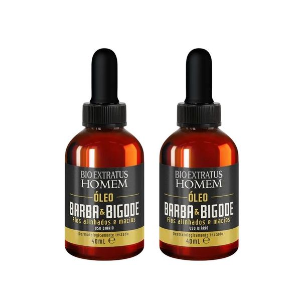 Kit 2 Óleo para Barba e Bigode Hidratante Fortalecedor com Toque Seco Transparente Bio Extratus Kit 2 Óleo para Barba e Bigode Hidratante Fortalecedor Transparente Bio Extratus