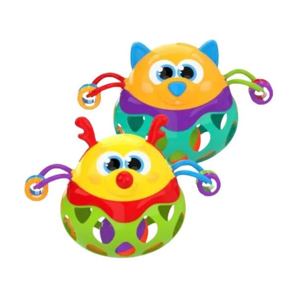 Chocalho Infantil Chocalho Colorido Brinquedo Infantil Interativo para Estímulo Sensorial com Som Suave Colorido JP Chocalho Infantil Chocalho Colorido Brinquedo Interativo com Som Suave Colorido JP Brink